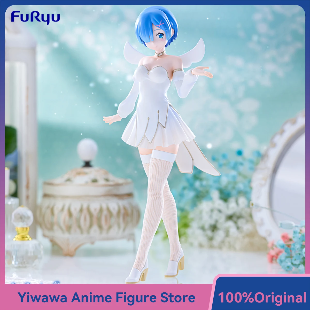 

FuRyu Re: ZERO Starting Life in Another World Bicute Pure Rem Anime Figures Fine Collectible Model Toys Bishoujo Ornaments