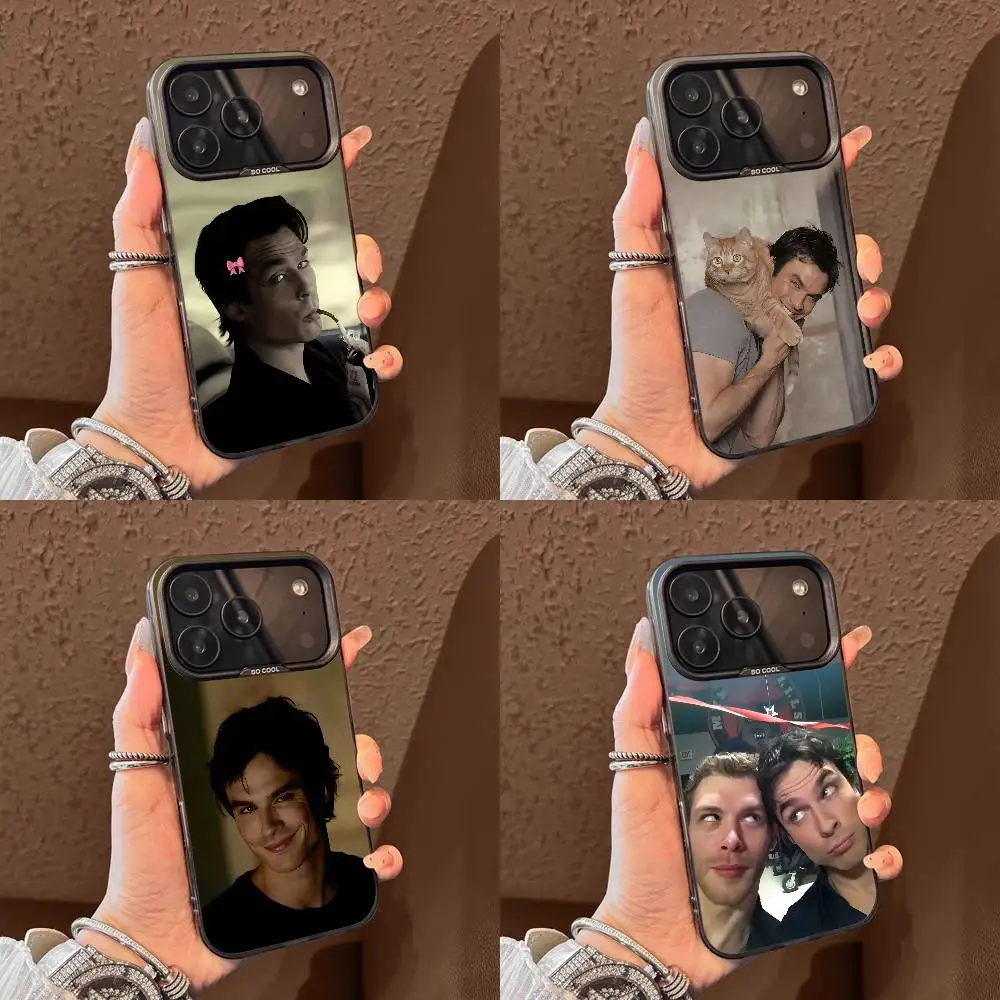 

Actor D-Damon Salvatore Phone Case For iPhone 15,17,11,14,13,16,12,E,Max,Plus,Air,Pro,Mini Black Matte Cover