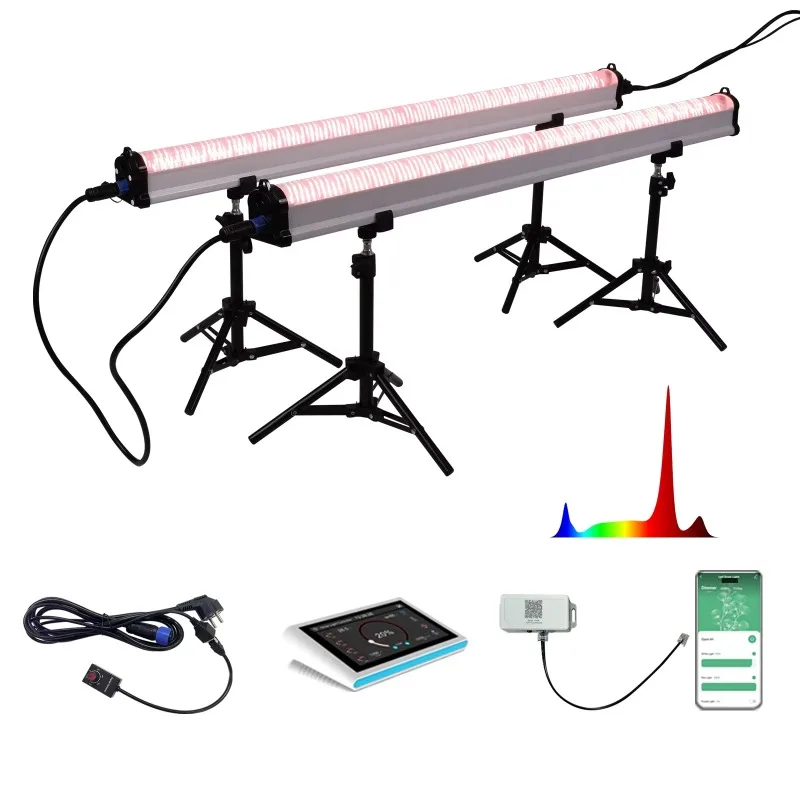 

2025 New Under Canopy Led Grow Lights 120W 4ft Interplanting Single Bar Dimmable Greenhouse IP65 Indoor Farming for Shady Area