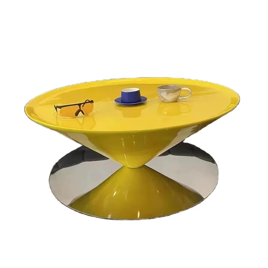 #Italian Simple Modern Coffee Table Avant-garde Fashion Living Room Tea Table Elegant Extraordinary Flying Saucer Tea Table