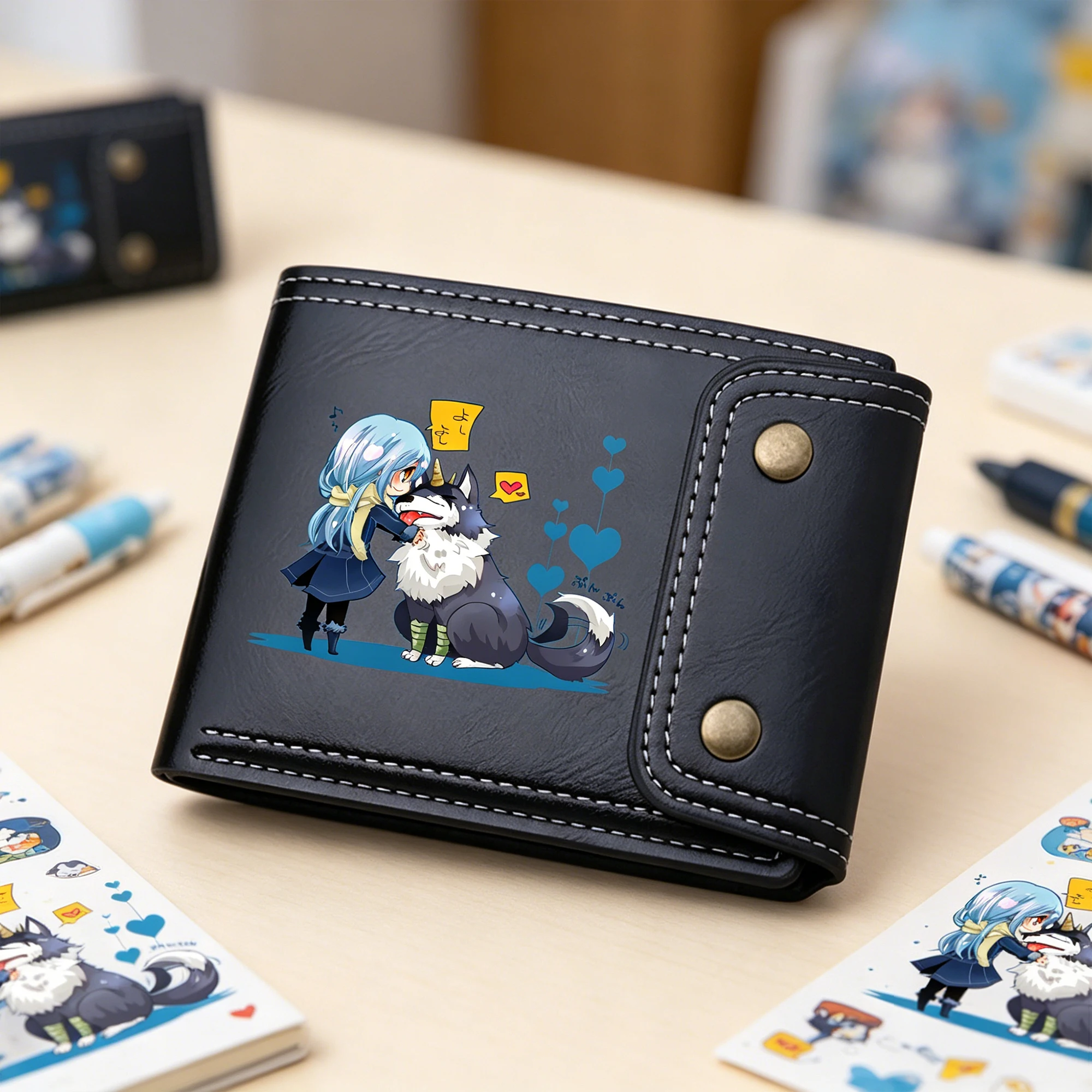 

That Time I Got Reincarnated as a Slime Cartoon Short Wallets Anime ID Card Holders Men Dollars Purses Students Coins Pockets