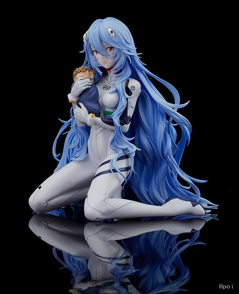 16ซม.อะนิเมะShin Evangelion Gekijouban Ayanami Reiรูป1/7ผมยาวVerนั่งรุ่นของเล่นของขวัญคอลเลกชันAction Figure PVC