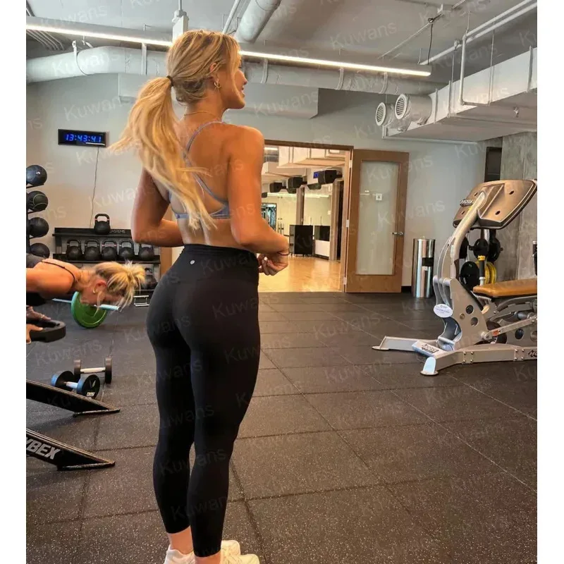 Women Yoga Pants Leggings Waist Sports Gym Outfit Lycra fabric Shaping Fitness Jogging Sportswear Lady