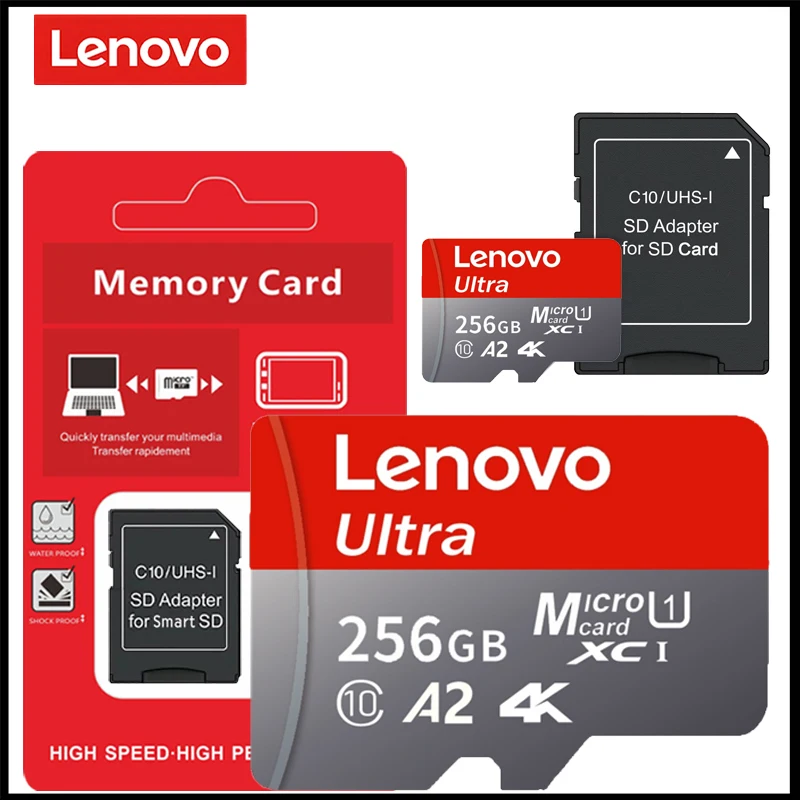 Lenovo High Speed Micro SD Card 512GB A2 U3 V30 Memory Card With Adapter For DJI Drone GoPro Camera 128GB 256GB TF Flash Cards image 3