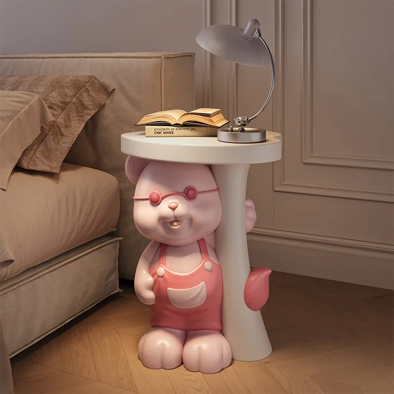 

Home Decor Creative Vitality Bear Statue Side Tables Floor Decor Living Room Floor Decor Creative Coffee Table Office Tea Tables