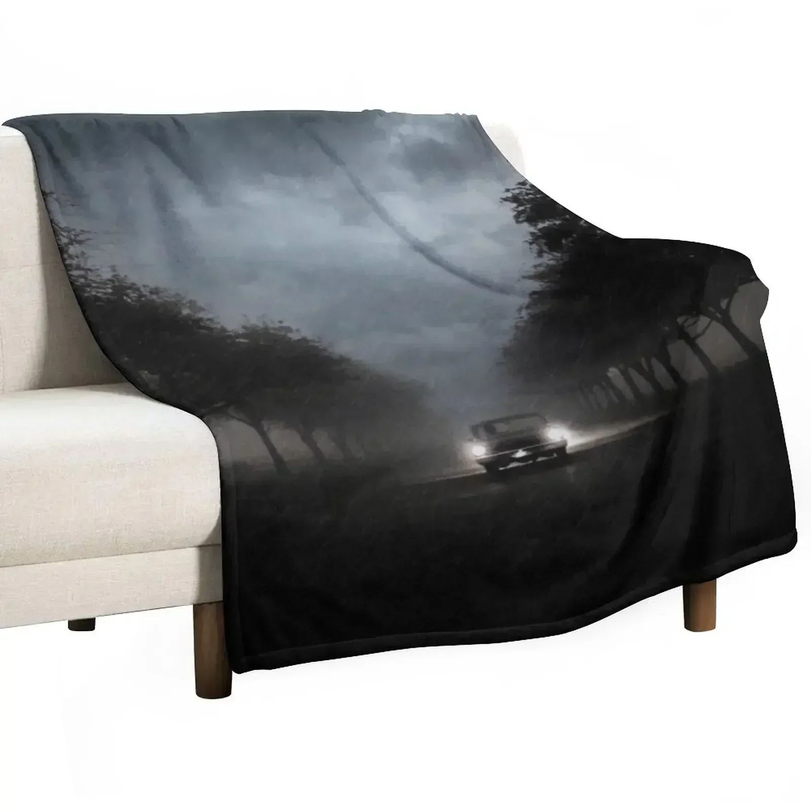 Driving Into The Storm Throw Blanket Warm Plush Fuzzy Blanket for Living Room