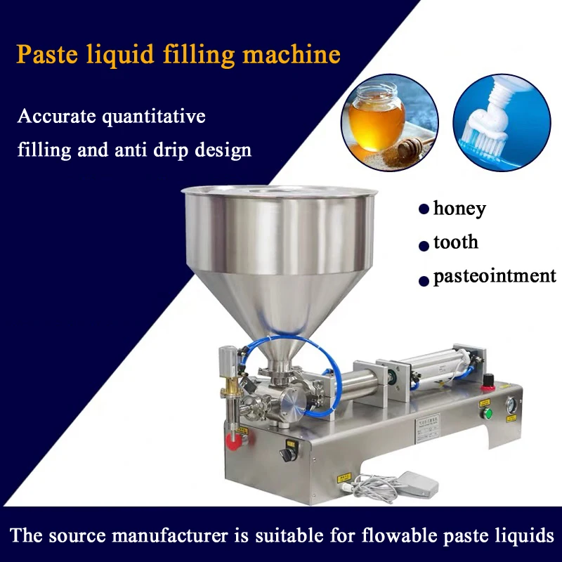 PBOBP Paste Filling Machine Pneumatic Viscous liquid Chili Sauce Gel Peanut Butter with Conveyor Packaging Production