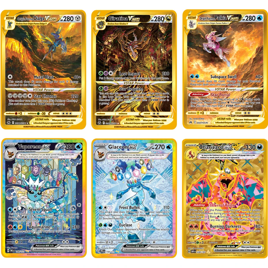 HOT 2026 NEW Poke Metal Card 10000 Points Arceus Charizard Super Card Golden English Mewtwo Vmax GX EX Anime Collection Cards