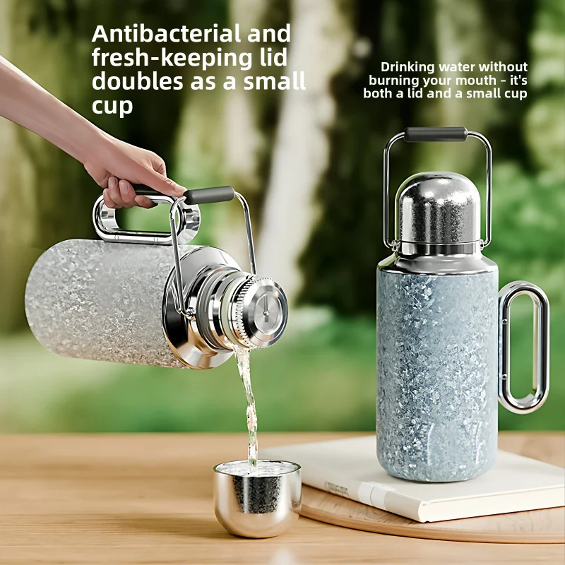 Pure Titanium Insulated Water Mug Large Capacity Steeping Tea Pot Stylish For Men Women Outdoor Travel Office Business Holiday