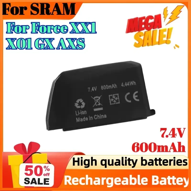 7.4V 600mAh 4.44Wh New Replacement Battery for SRAM Force XX1 X01 GX AXS Red Axs Etap Rechargeable Batteries
