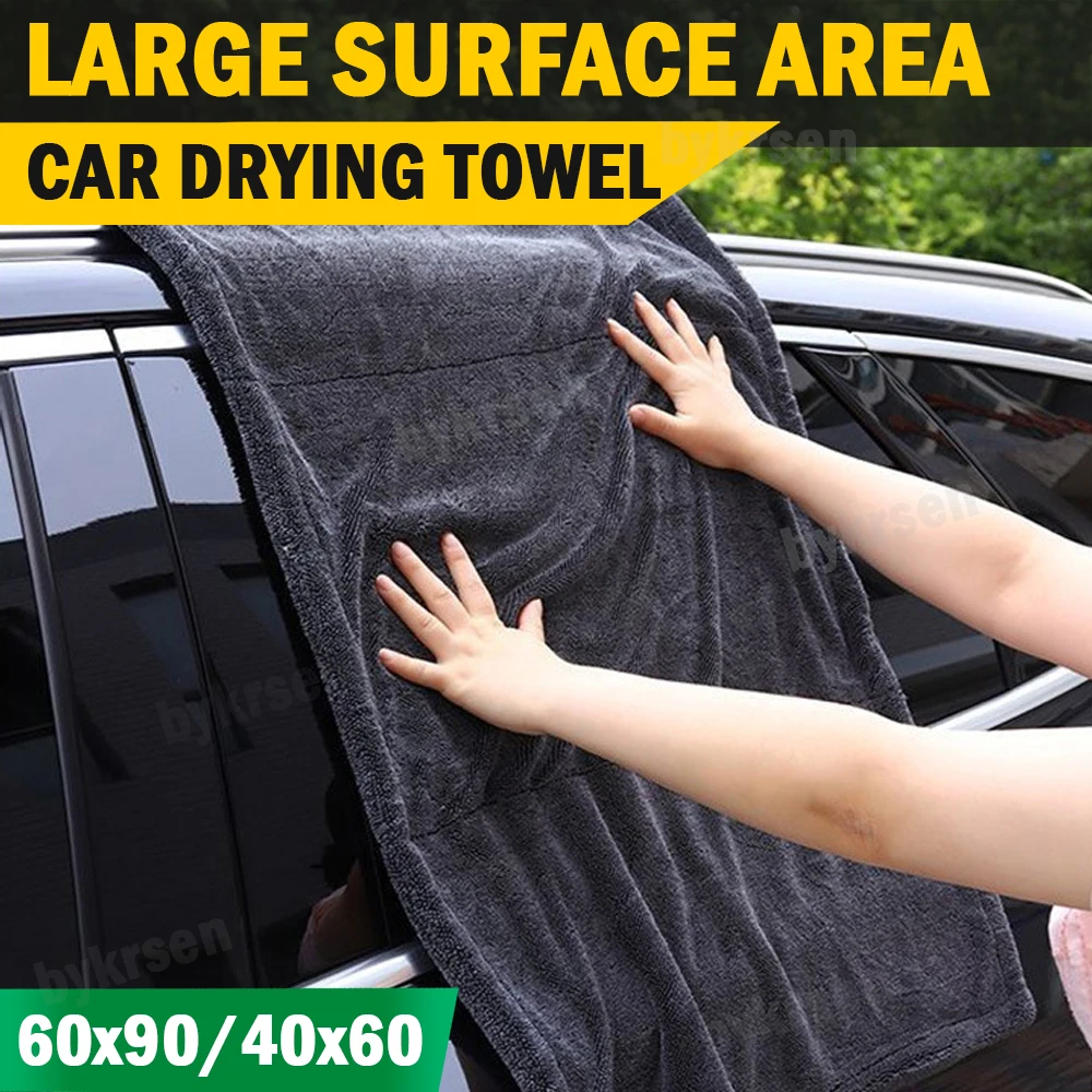 NEUES Mikrofaser-Trockentuch 1300gsm 60*90cm, einzigartiges Trockentuch für die Autowäsche, dickes, weiches, professionelles Autoreinigungstuch