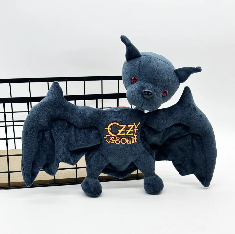 NEW HOT 25CM Ozzy Osbourne Bat Plush Pillow Doll For Boys and Girls Christmas Halloween Decoration Holiday Gift