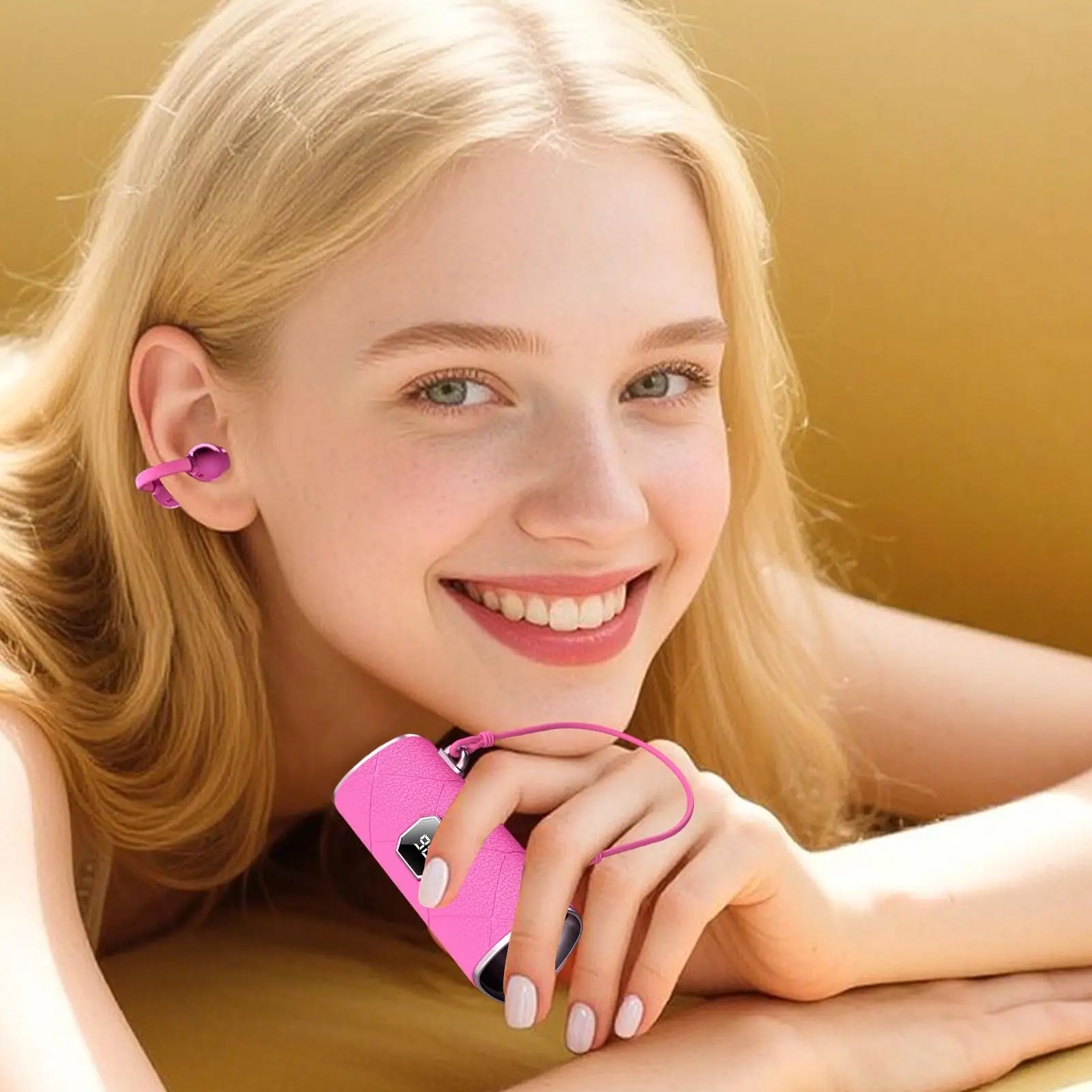 Open Ear Earbuds Handbag Clip on Headphones Cuff Earbuds Noise Cancelling Wireless Earphones for Girls Women Birthday Running