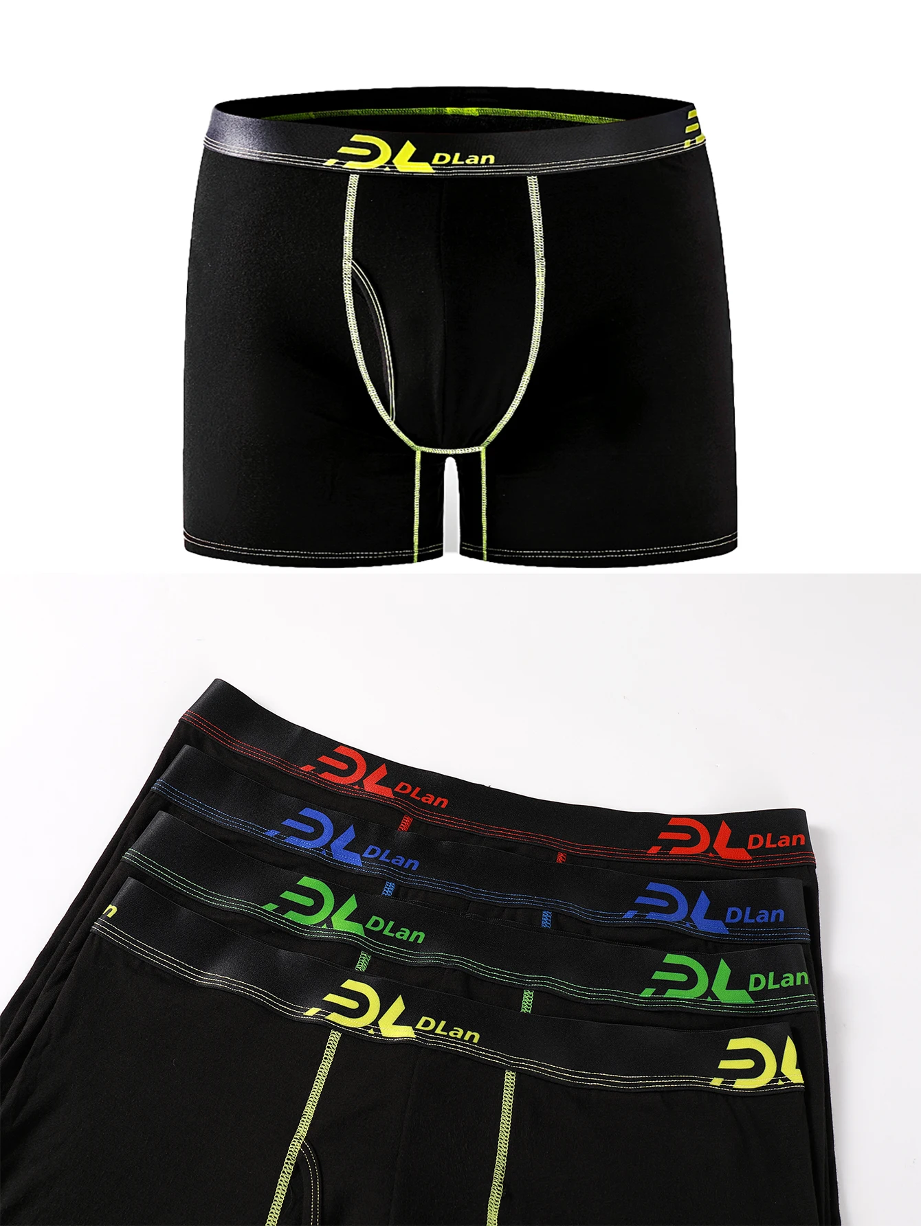 3pcs Boxer Shorts Ice Silk Men's Underwear Summer Breathable Underpants U Convex Lingerie Breathable Sexy Panties