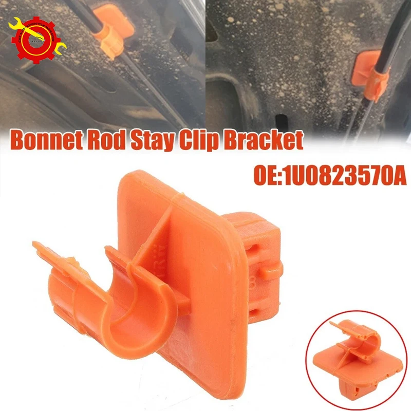 Car Hood Bonnet Rod Stay Bracket Buckle Clip For Skoda Fabia Octavia MK2 2004 - 2013 Roomster 1U0823570A Support Prop Holder