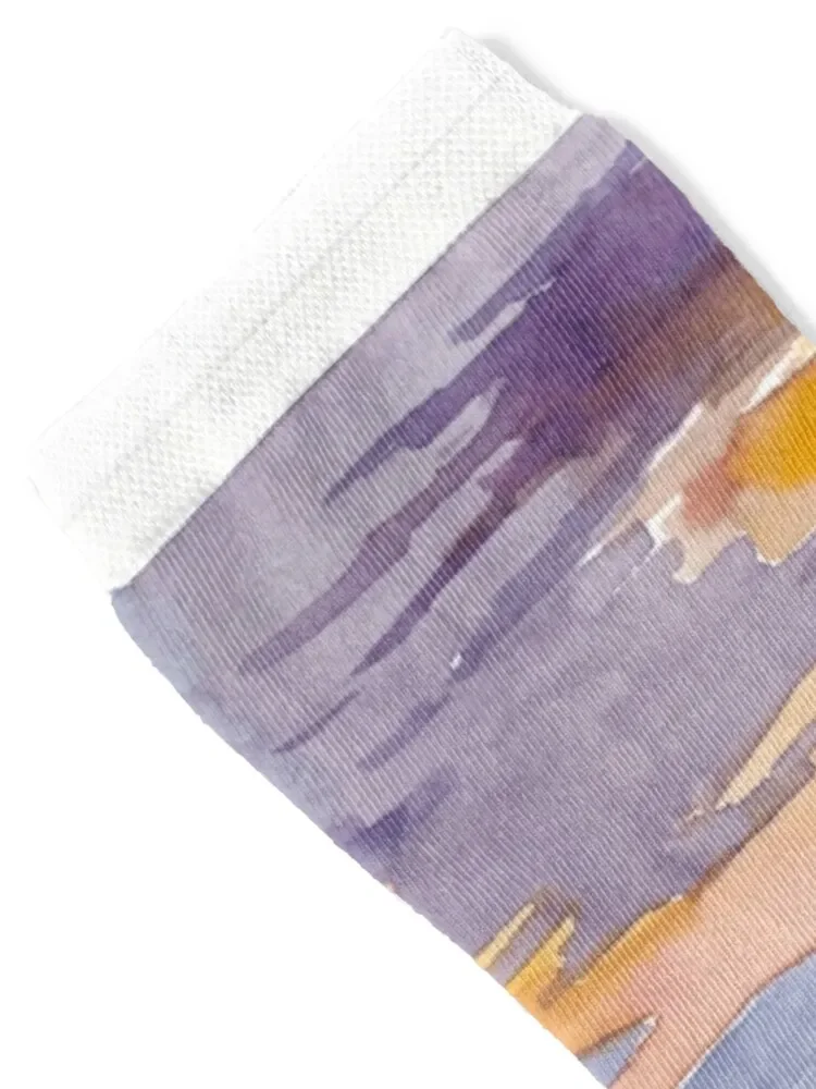 Queens Subway Line 7 at Sunset over Manhattan Socks cotton kawaii fashionable christmass gift Socks Man Women's