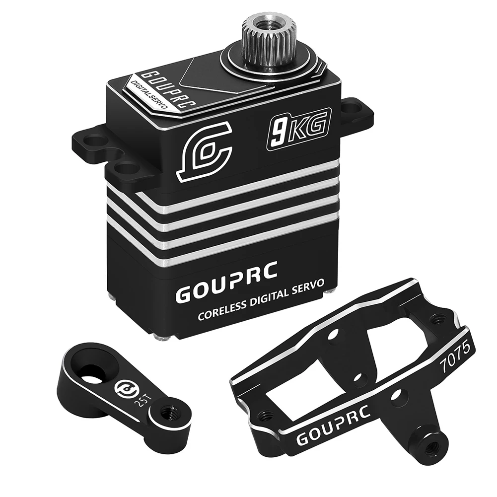9KG RC Digital Micro Servo with Servo Mount Bracket and Arm Digital Servo Coreless Motor Servo for TRX4M Servo 1/18 RC Car