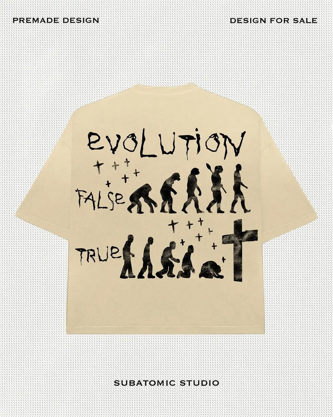 New Gothic Human Evolution History Letter Printed Large Pattern T-shirt Harajuku Cotton Shirt Couple High Street Y2K Top Gothic