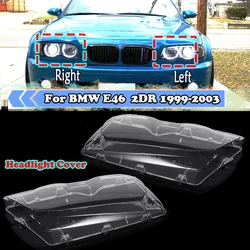 Car Headlight Glass Lens Cover Headlamp Shell Caps Coupe Replacement For BMW E46 2DR 1999- 2001 2002 2003 M3 2001-2006 Accessory