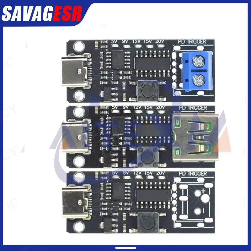 100W 5A USB-C Fast Charge Trigger Board Module PD/QC Decoy Board Fast Charge USB Type-C PD 2.0 3.0 Boost Power Module CMTPD