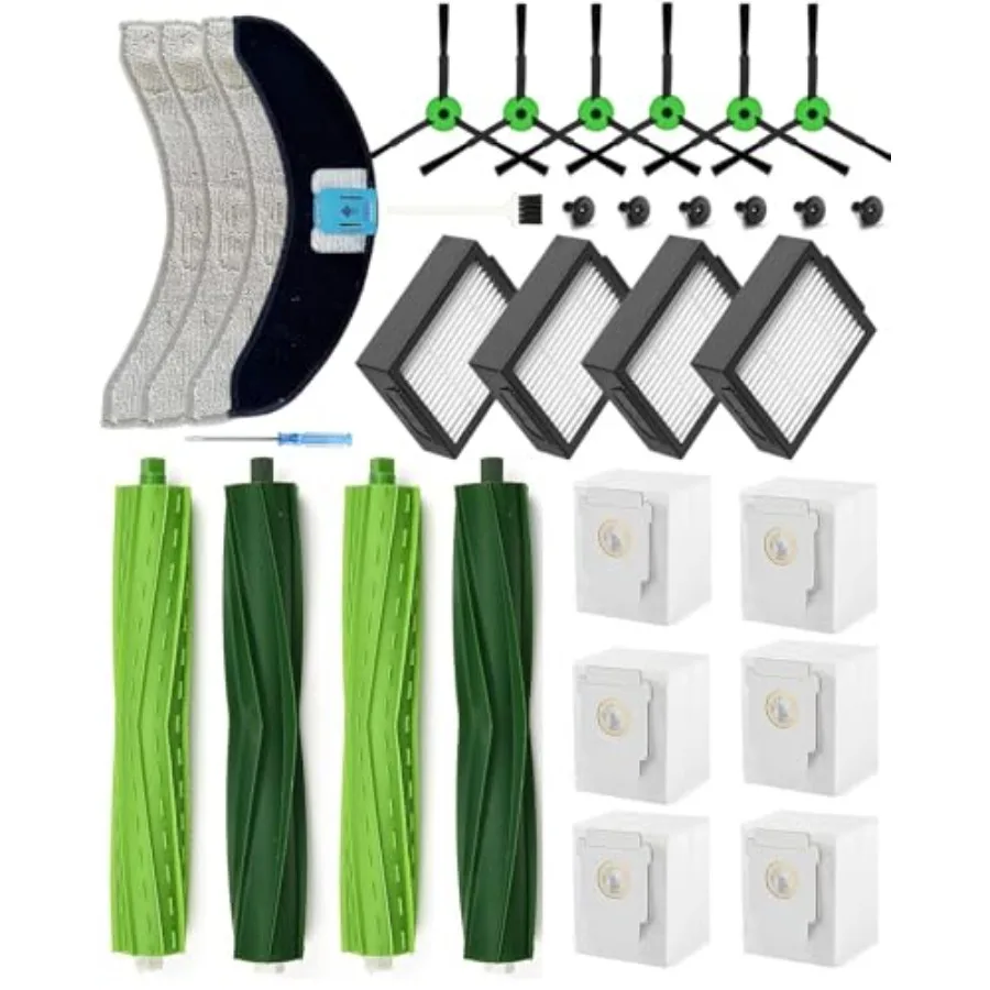 

26Pack Replacement Parts for iRobot Roomba Combo J7+/ Combo 10 Max/Combo J9+ Robot Vacuum Cleaner Only Combo series:4 Rubber Br