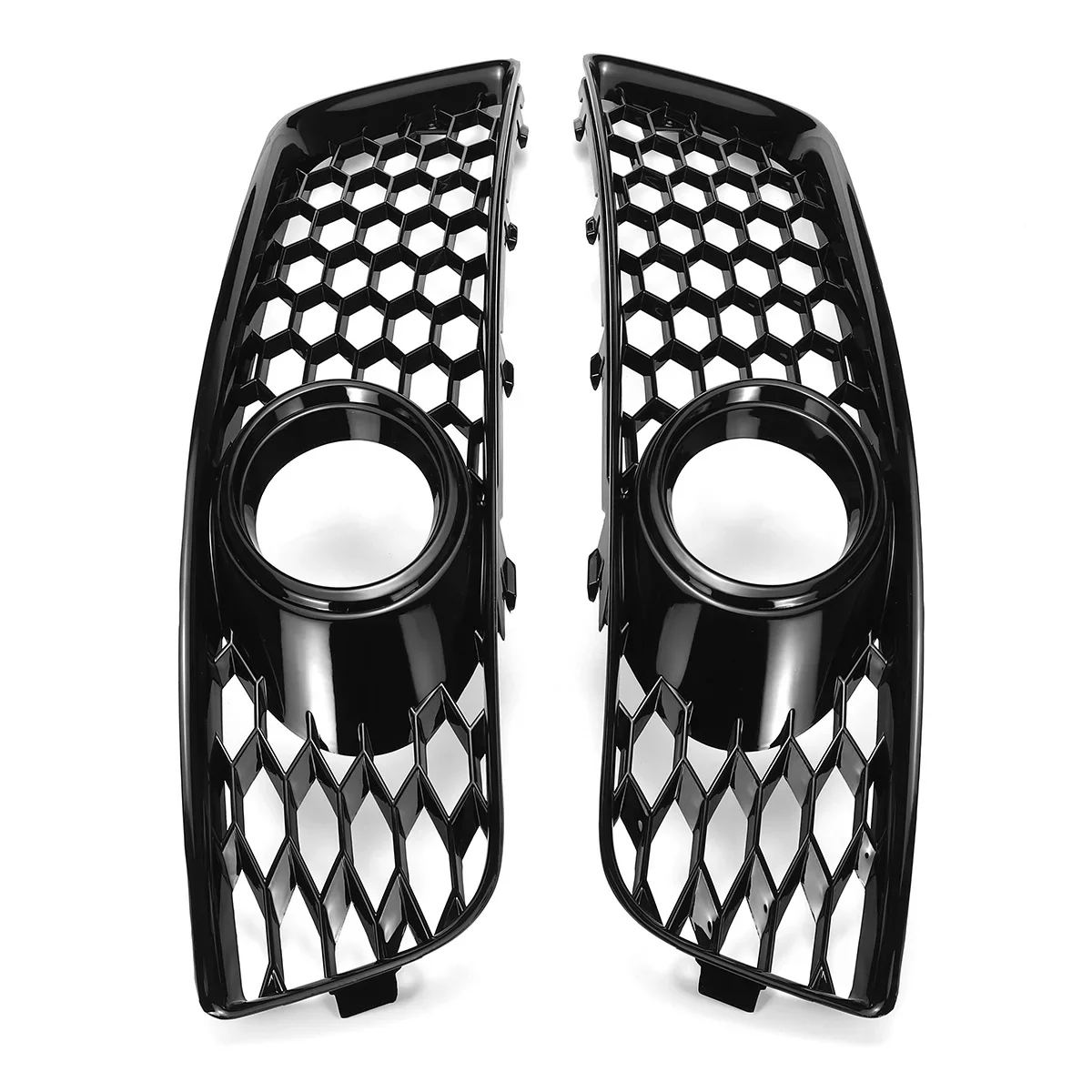 Glossy/Chrome Car Front Grille Honeycomb Grille Cover Mesh Grill For Audi A3 8P 2009-2013 8P0807682D  Fog Light Grille Cover