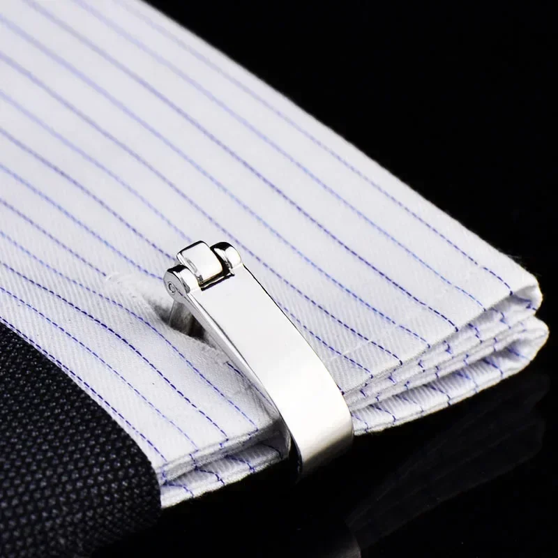 Metal Bow Chain Cufflinks Quality Creative Novelty Men\'s Suits French Shirt Business Wedding  Cuff Links Trendy Classic