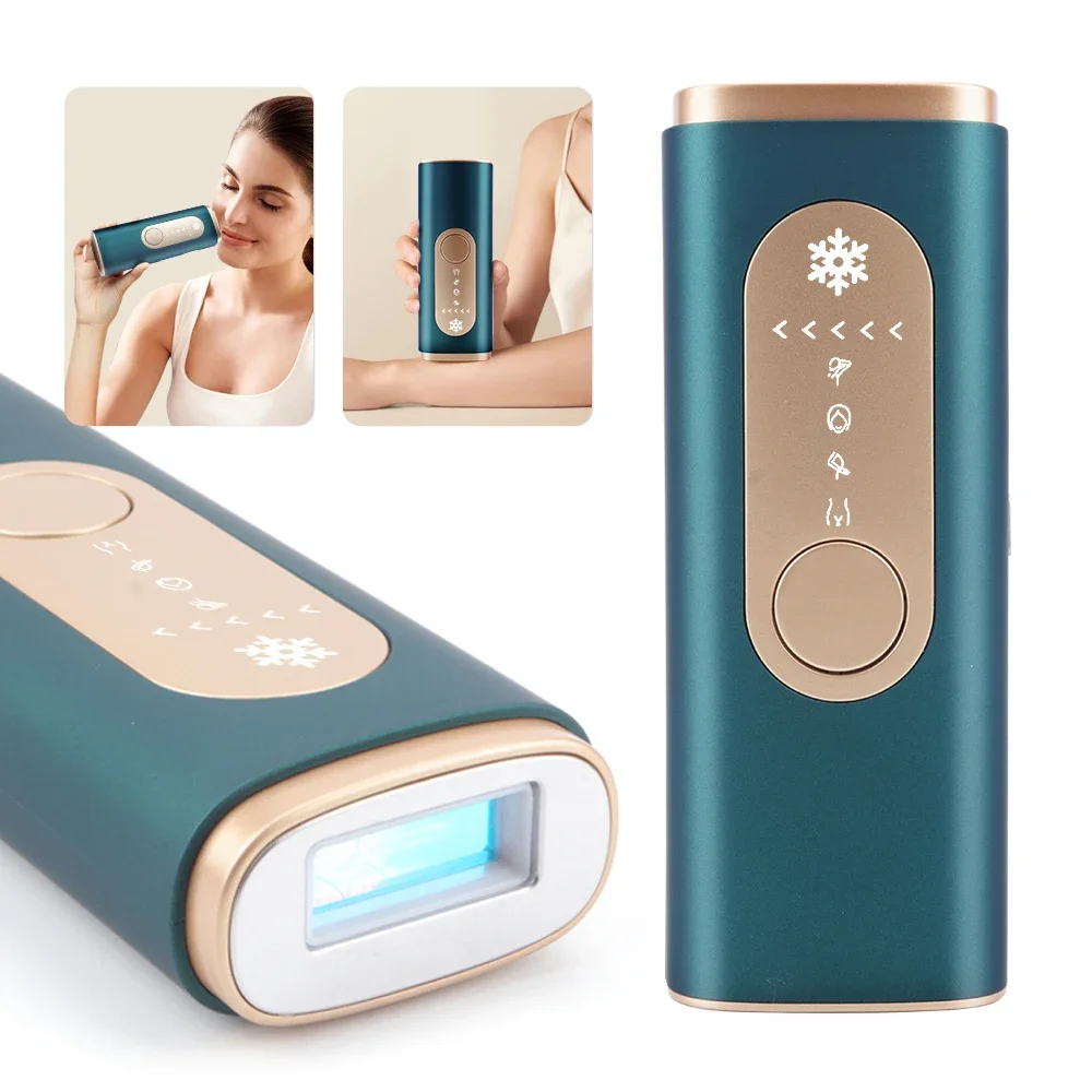 2025 Laser Epilator Hair Remova with Ice Cooling System Photoepilator Ipl Depilator 999900 Flashes Home Use Shaving and Removal