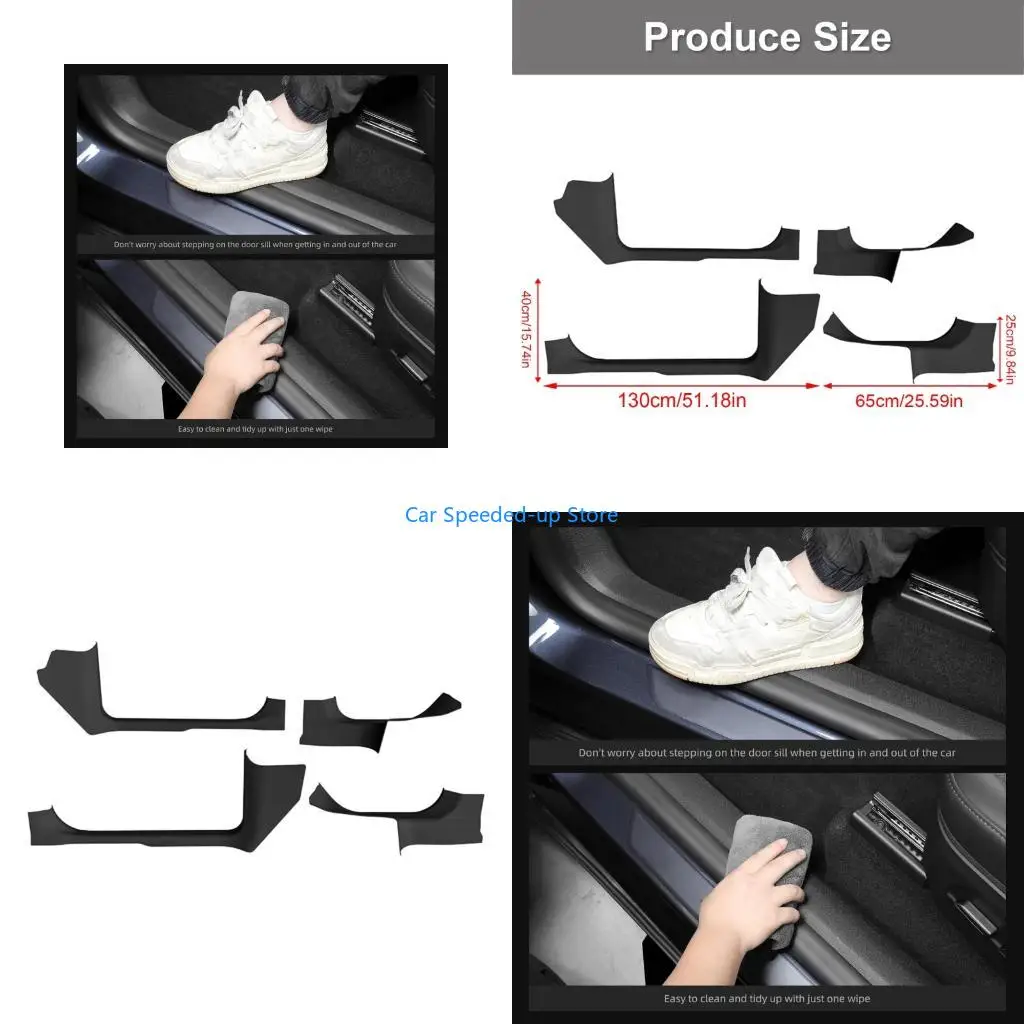 

X5XF TPE Floor Mats Full Coverage Antislip Door Sill Protector For Y Juniper 2025 Waterproof Door Threshold Strips