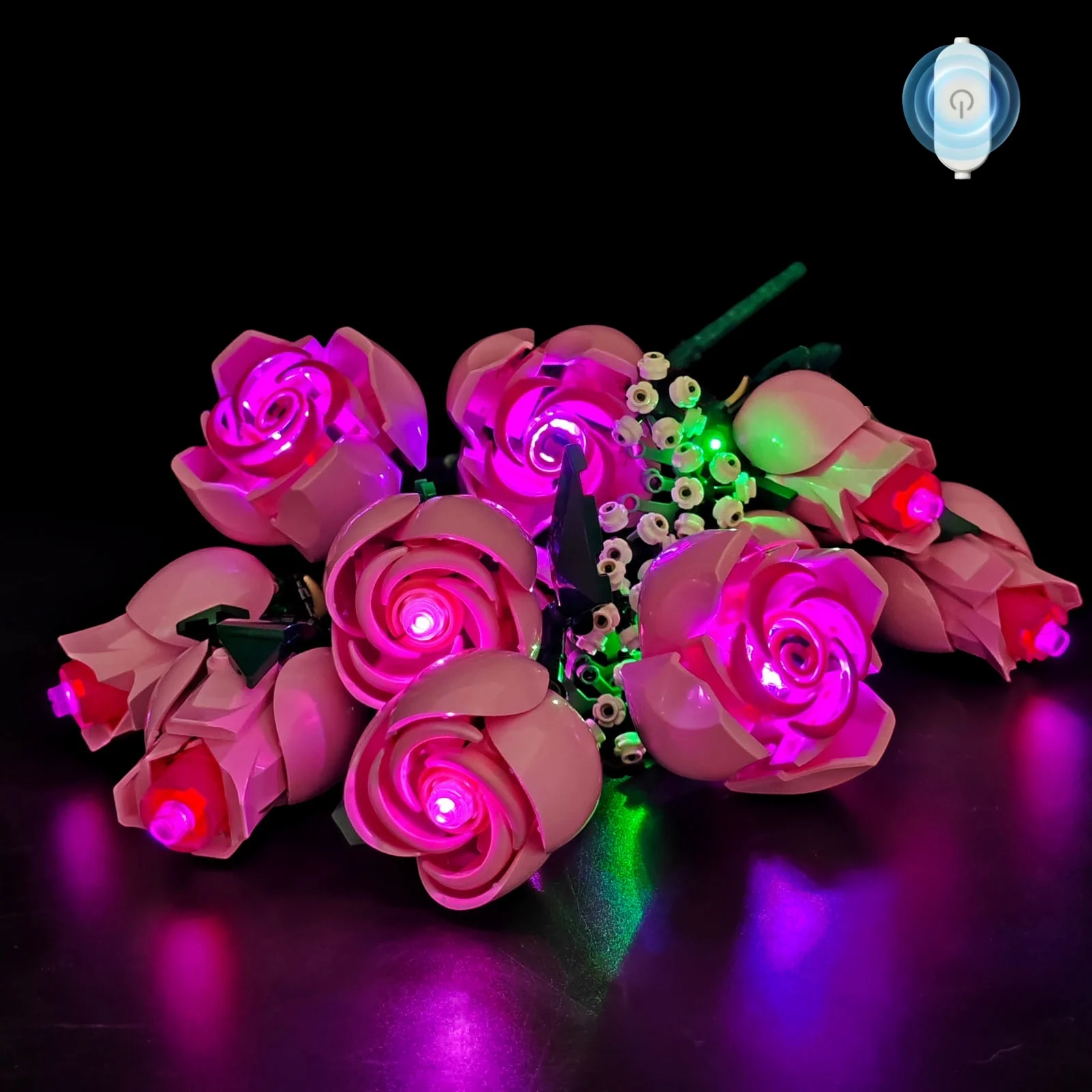 LYBMTWF LED Lighting Kit Compatible with Lego 10374 Pink Rose Bouquet  (NOT Include Model Bricks)