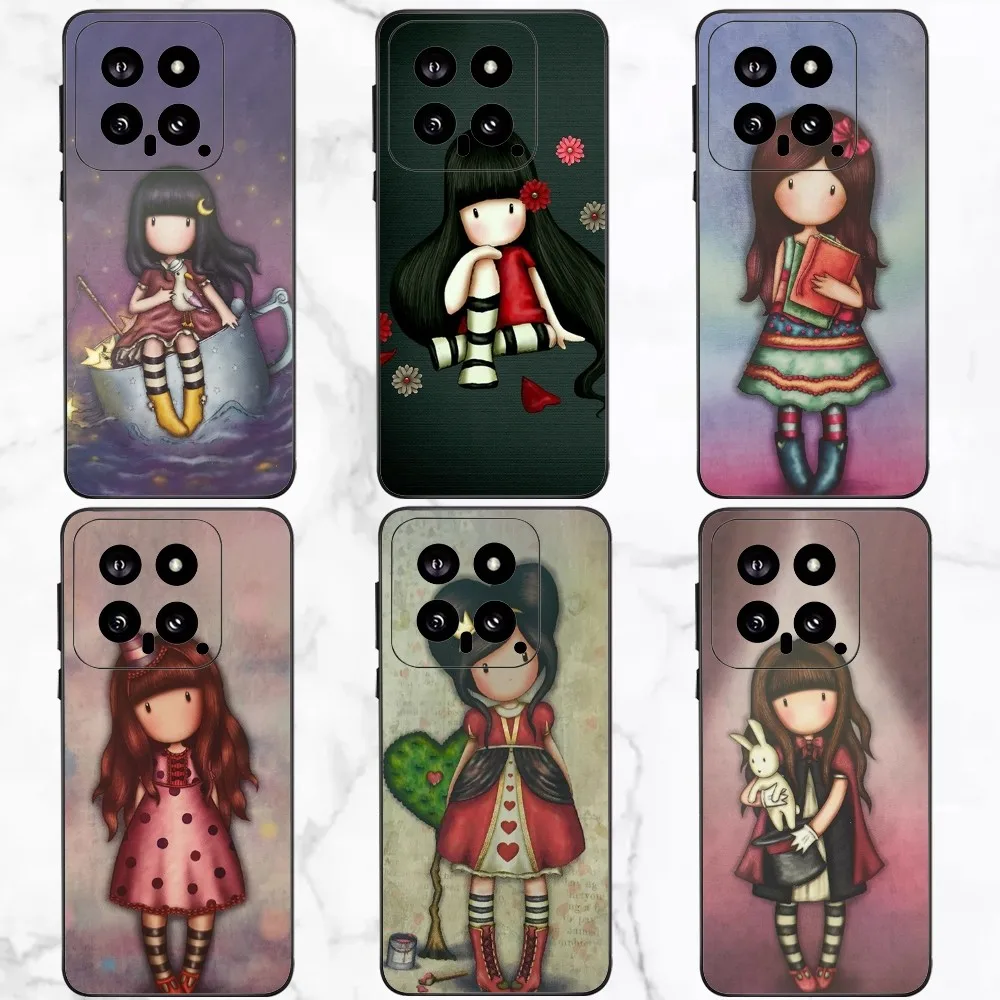 Girl Kid Santoro_Gorjuss Phone Case For Xiaomi 11 Redmi Note 11 5G 8T 9A 9 10T Note8Pro Note9 12SUltra Black Case