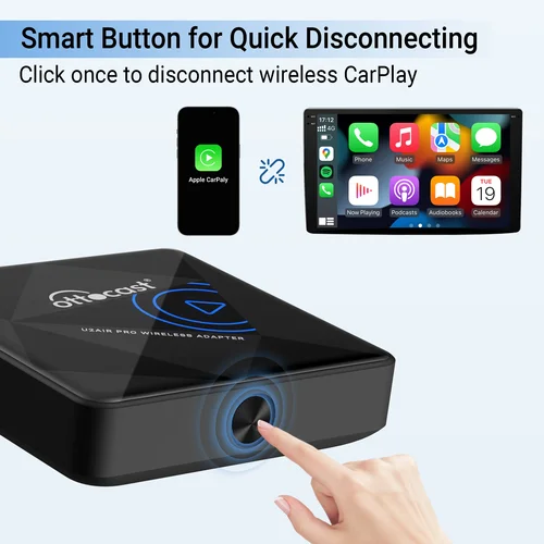 Imagen 2 del producto OTTOCAST U2 Air PRO adaptador CarPlay inalámbrico con cable CarPlay Dongle Bluetooth Wifi USB reproductor Multimdia para Toyota VW Nissan