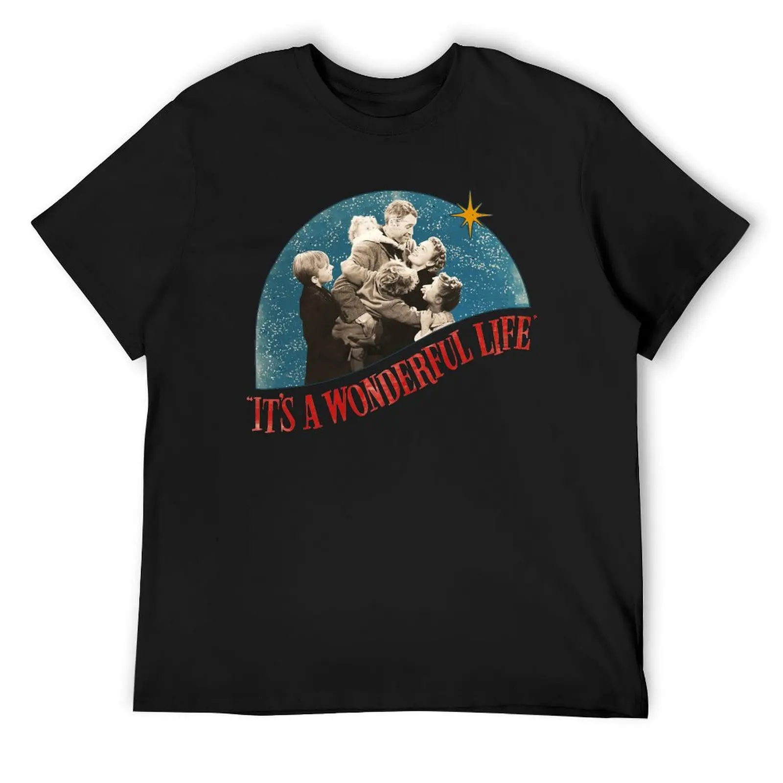 

It's a Wonderful Life Distressed Classic Christmas T-Shirt graphic t shirt vintage men t shirts
