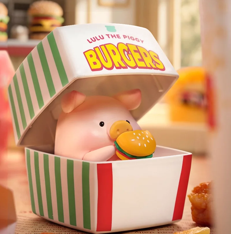 

Новинка на складе, 52 игрушки, консервированная свинья, Lulu Burger, срочная доставка, подвижная весенняя слепая коробка, игрушка ручной работы, декор для рабочего стола, подарок-сюрприз