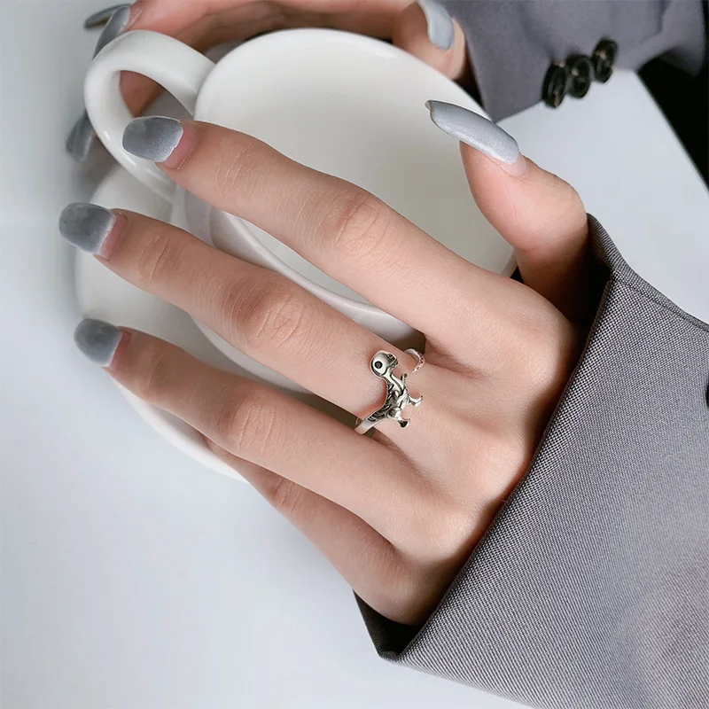 Women's 925 Silver Dinosaur Cocktail Ring