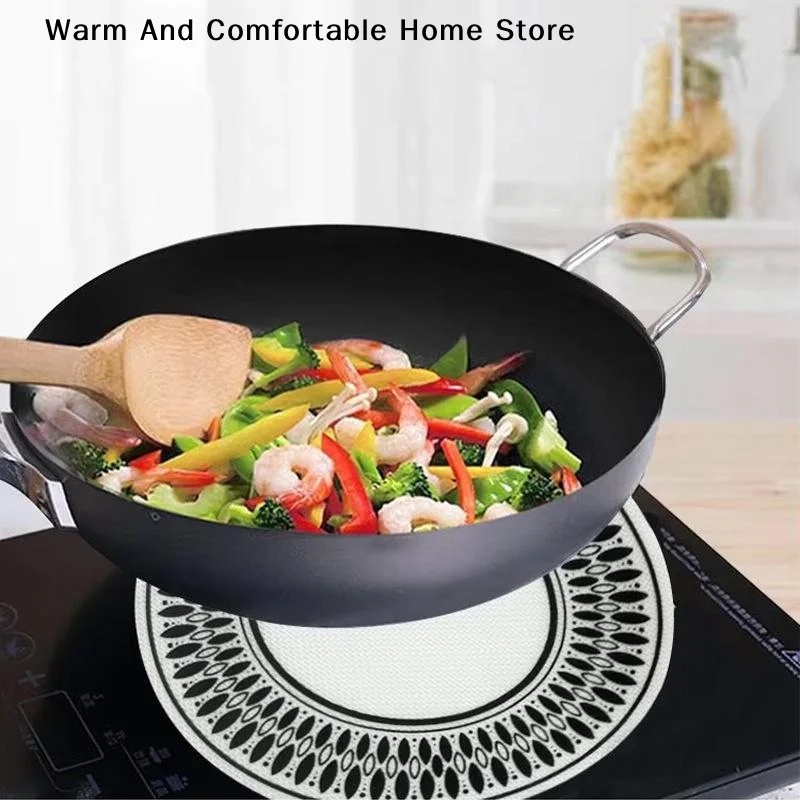 【W】1Pc Induction Cooktop Mat Cooktop Scratch Protector For Induction Stove Silicone Mats Heat Resistance For Air Fryer Liners