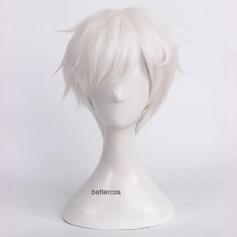 

Обещанный Yakusoku no Neverland Norman Косплей Короткие чисто белые термостойкие синтетические волосы + шапочка для парика V.; 56TL; Великобритания