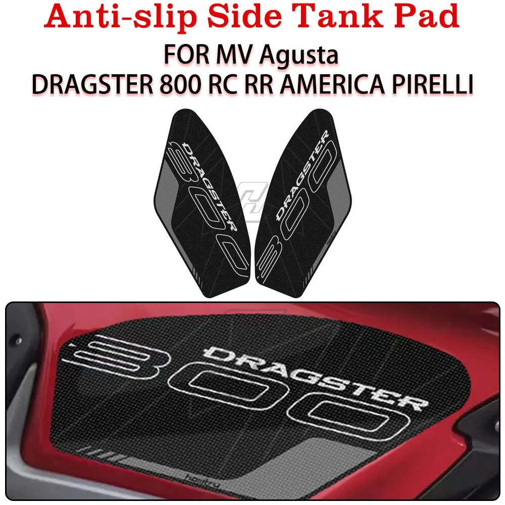 

For MV Agusta DRAGSTER 800 RC RR AMERICA PIRELLI 2019-2020 Motorcycle Anti-slip Side Tank Pad Protection Knee Grip Mat Stickers