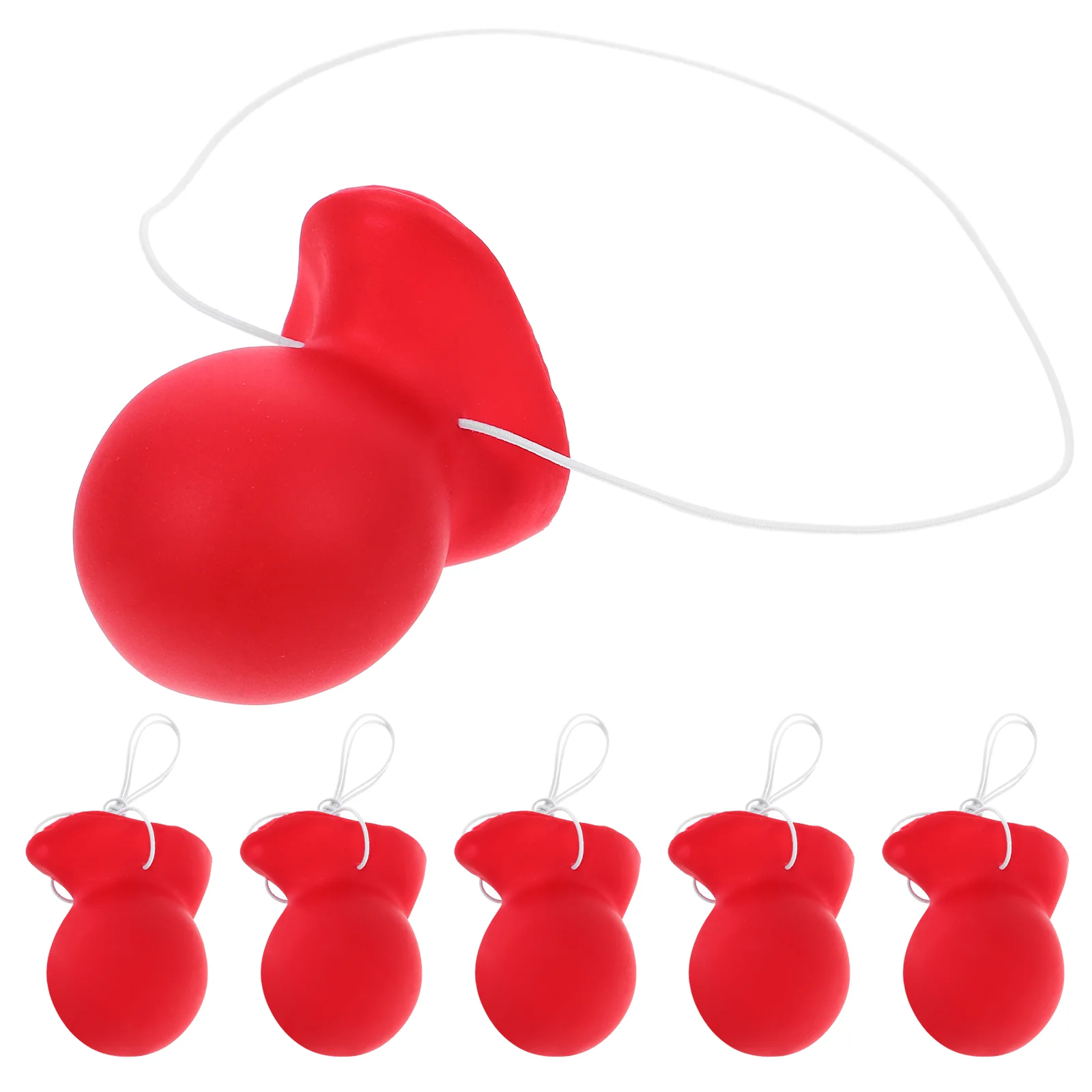 6 pcs את המסכה האף ליצן גומי בתפזורת 580x560x460cm אדום למבוגרים קרניבלים צעצוע תחפושת