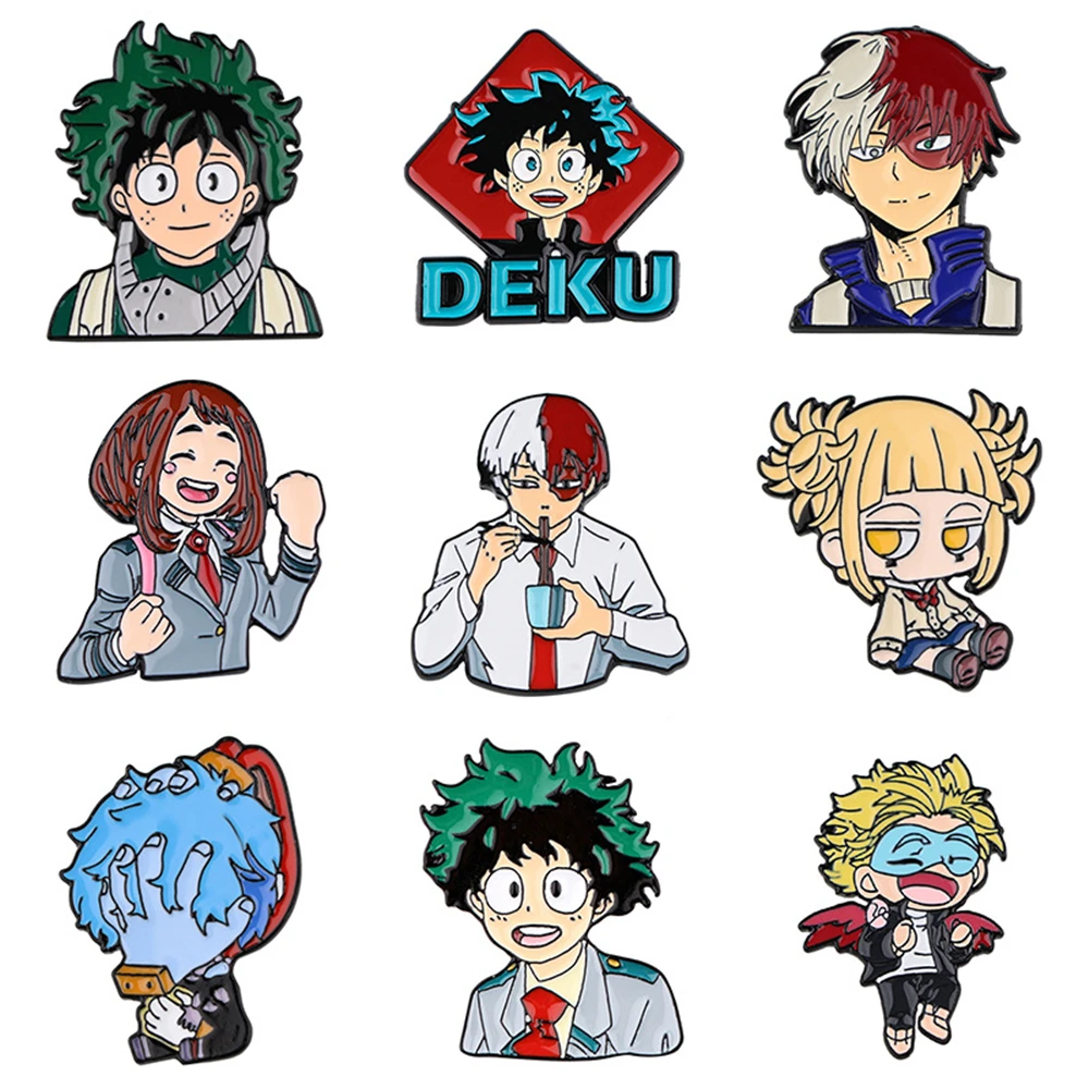 

Аниме Boku no hero Академия Shigaraki Tomura Midoriya Izuku Bakugou, металлический значок, булавка из сплава