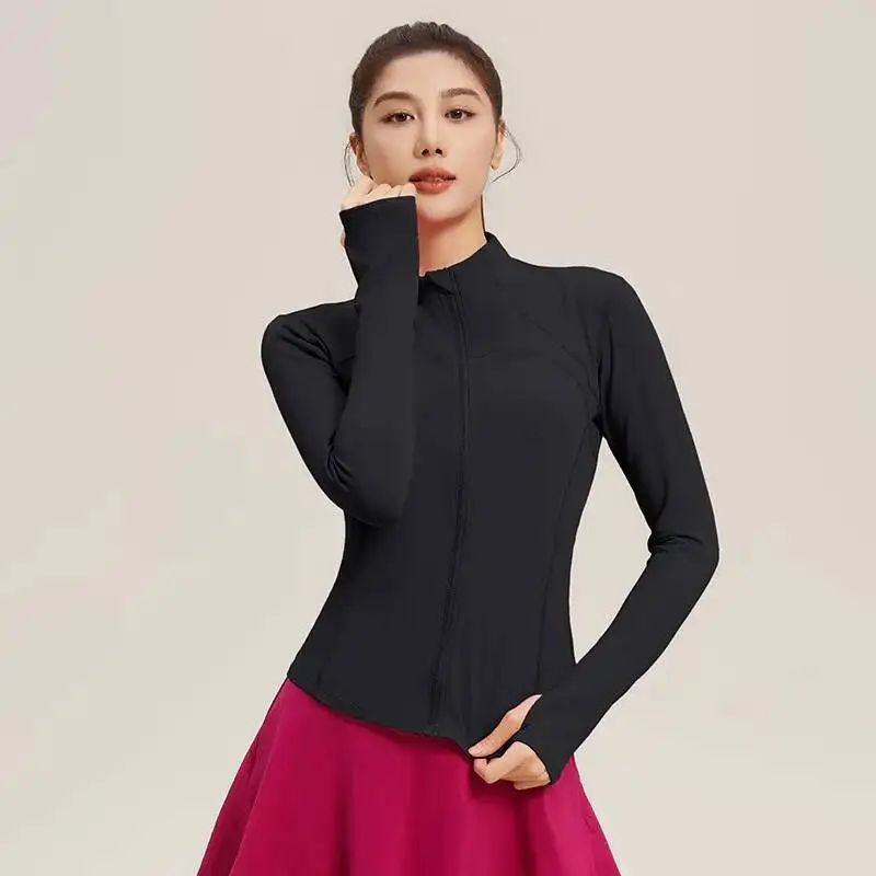 

Jackets For Fit Coat Women Zippers Casual Wear Long Sleeve Tight Clothing Slimming Yoga Sports Jacket