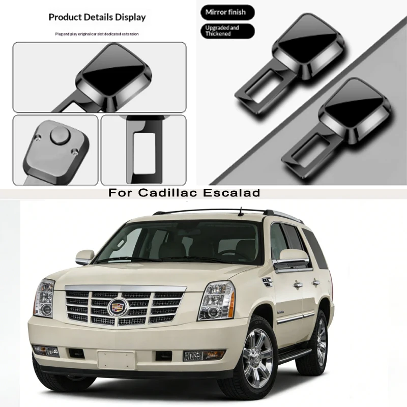 

for Cadillac Escalad Car Seat Belt Clip Extender Safety Seatbelt Lock Buckle Plug Thick Insert Socket Extender Safety Buckle