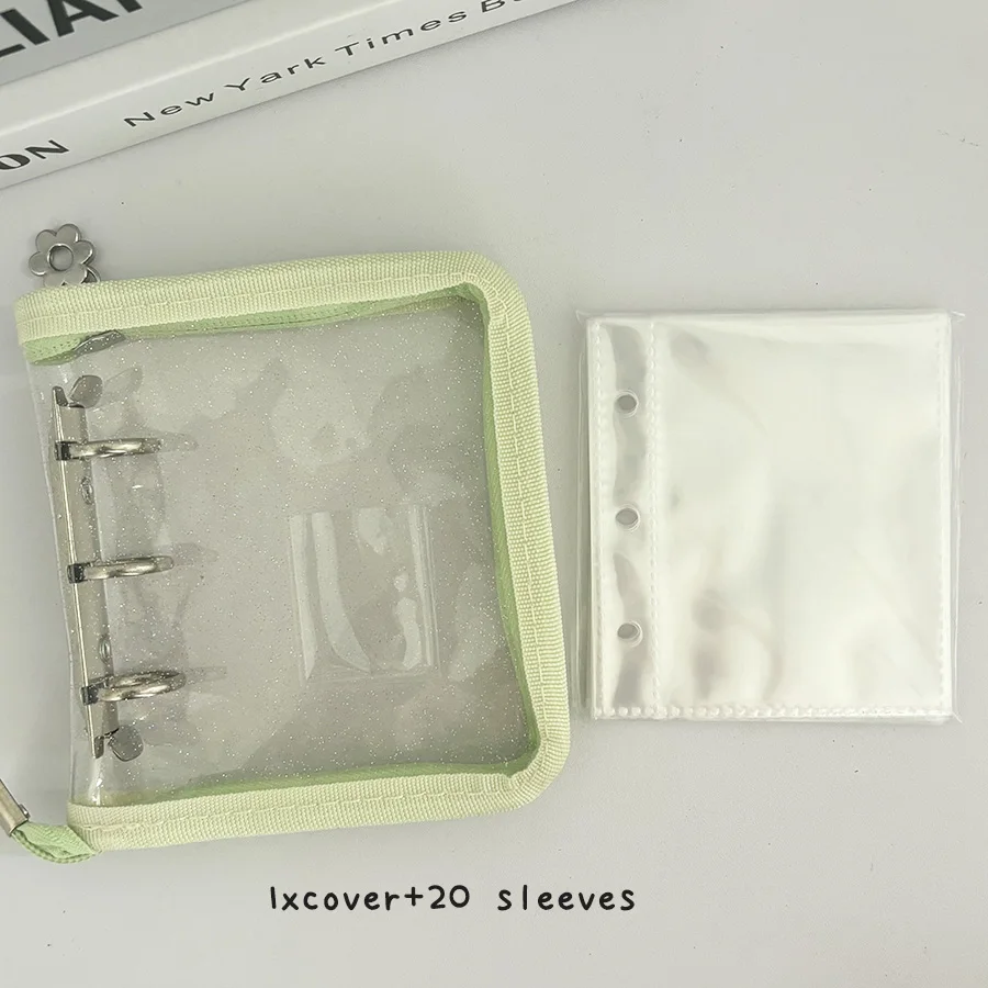 SKYSONIC Neuankömmling 3-Ring-Reißverschluss-Sammelbuch, 20 Nachfüllhüllen, DIY-Foto-Organizer-Buch, Mini-3-Zoll-Fotoalbum – Detail 19