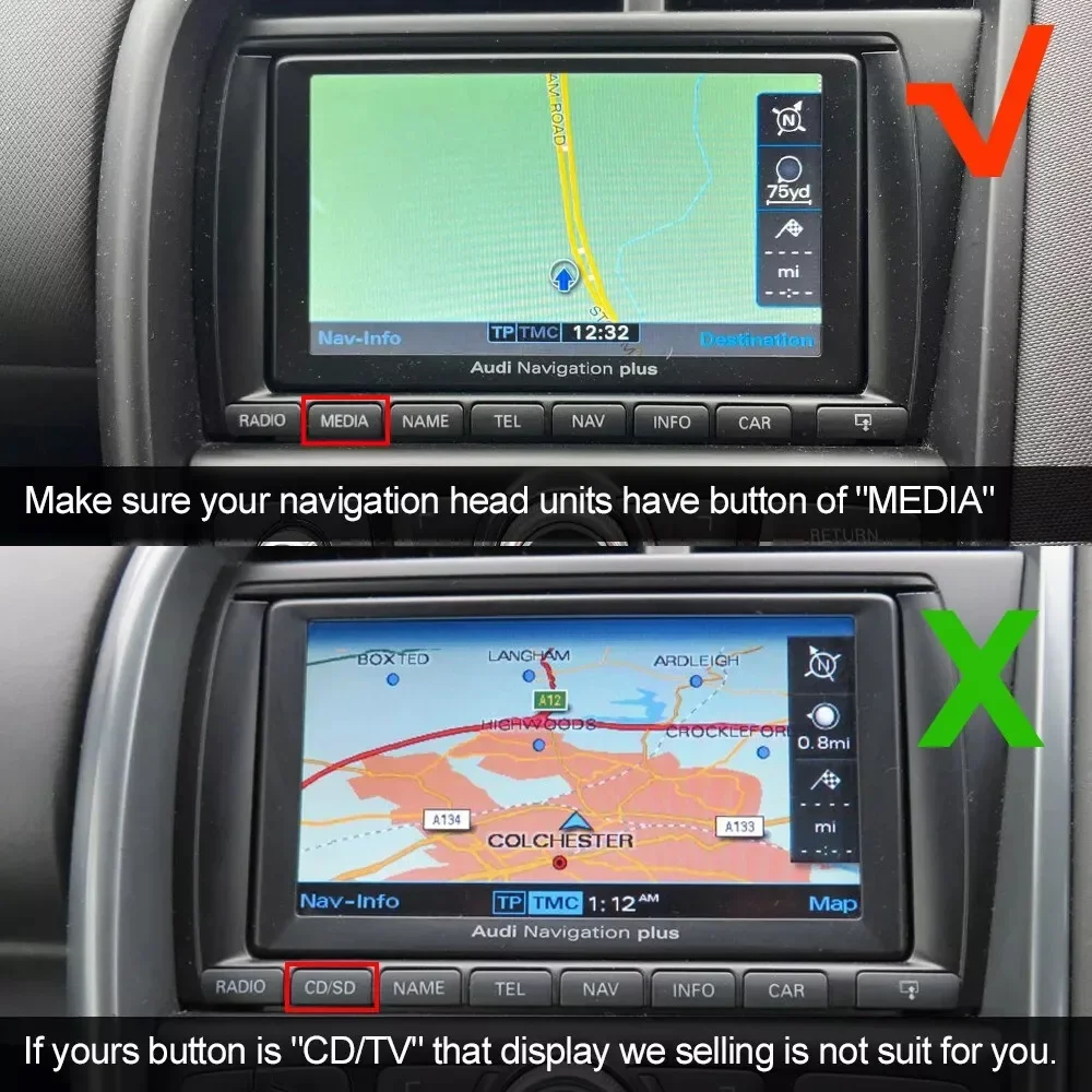 Navigation Display New LED Display for Audi R8 423 2 Gen Navigation Plus