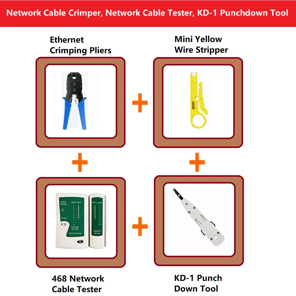 Network Cable Crimper, Network Cable Tester, KD-1 Punchdown Tool