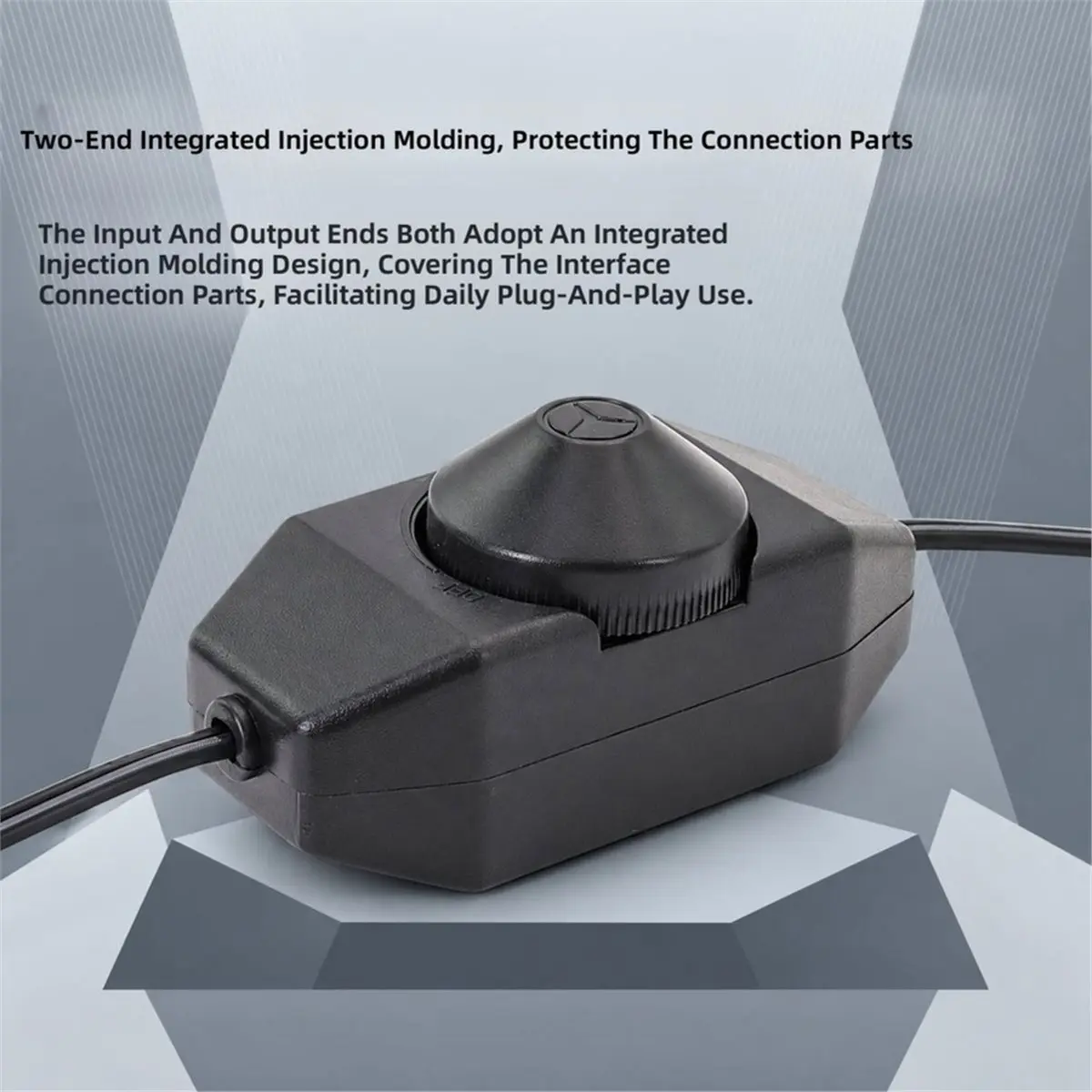 DC 5521 to Dual 4PIN Fan Stepless Speed Control Cable with Switch for Aquarium Cooling Fans Modified Connecting