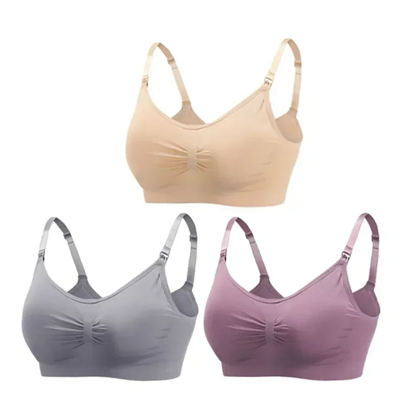 임산부 수유 브라, 코튼 모유 수유, 임산부 임신 속옷, 유방 수유 브라 의류, 락탄시아, 3 PCs/로트