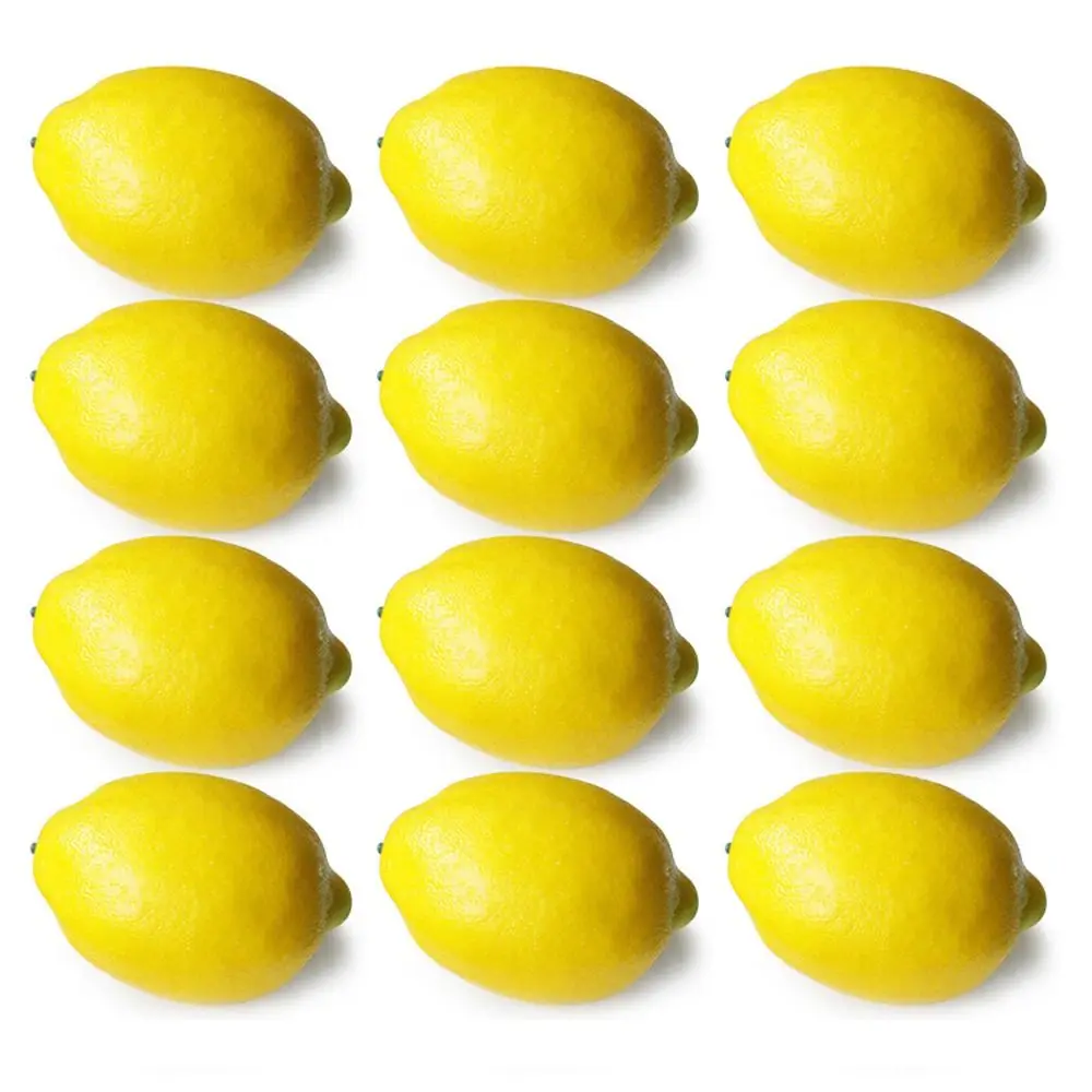 Artificial Fruits Yellow Lemon Simulation Foam Plastic Fake Lemon Home Wedding Christmas Decorations Ornament Photography Props