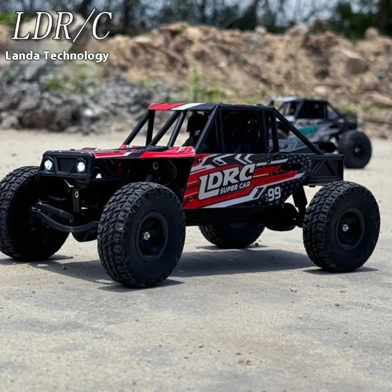 

LDRC LD18499 1:18 Scale 4x4 4WD RC Car - Off-Road Remote Control Climbing Toy Vehicle, Boys Birthday Gift