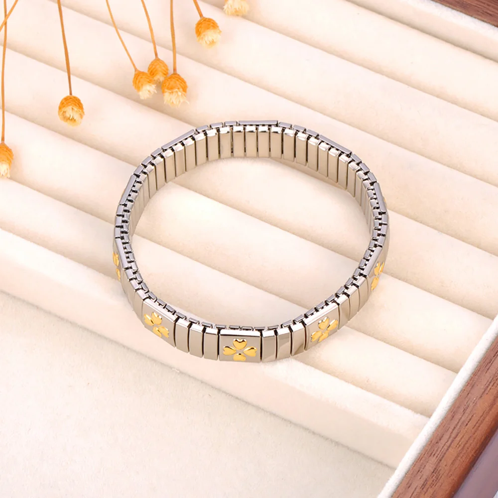 Lokaer 316L Edelstahl CZ Kristall Elastizität Kette Armbänder Für Frauen Echt Vergoldet Trendy Wasserdicht Schmuck B23138 – Detail 11